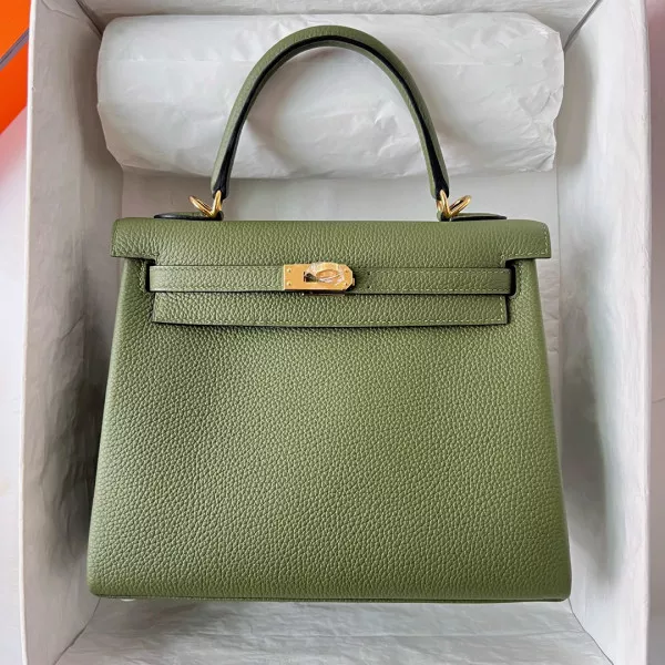 Cheap HOT SALE HERMES KELLY 25CM ALL HANDMADE TOGO LEATHER 0115