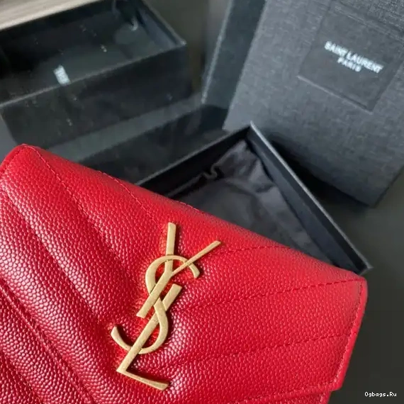 YSL SMALL MONOGRAM WALLET ENVELOPE IN 0218