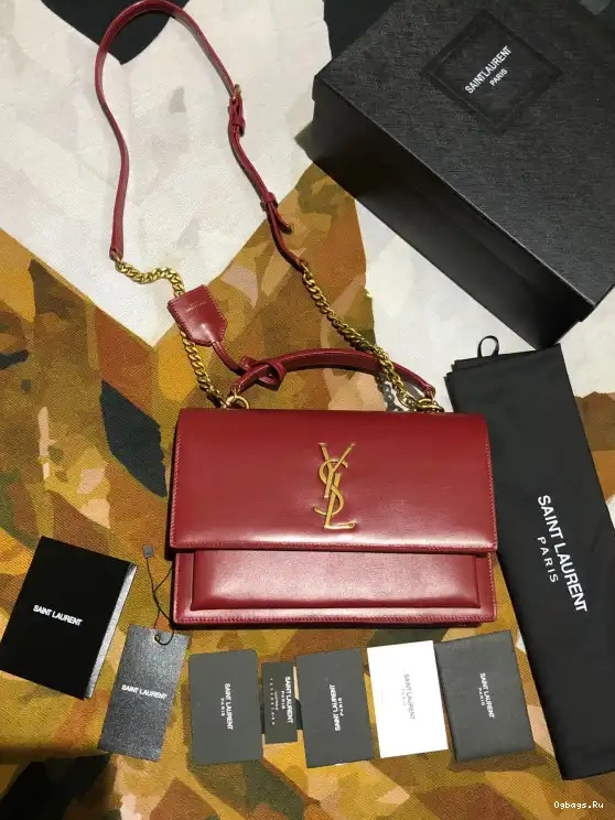 SUNSET SMOOTH MEDIUM IN SATCHEL LEATHER YSL 0223