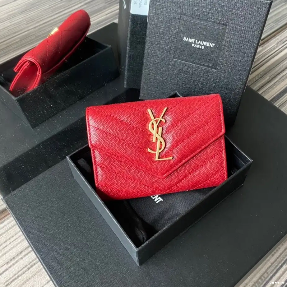 YSL SMALL MONOGRAM WALLET ENVELOPE IN 0218