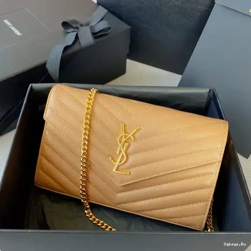 CASSANDRE YSL WALLET MATELASSÉ CHAIN 0219