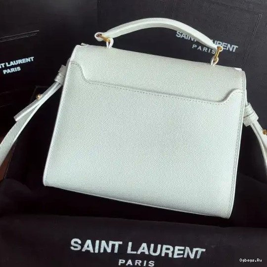 DE POUDRE GRAIN YSL TOP BAG MINI EMBOSSED LEATHER HANDLE CASSANDRA IN 0227