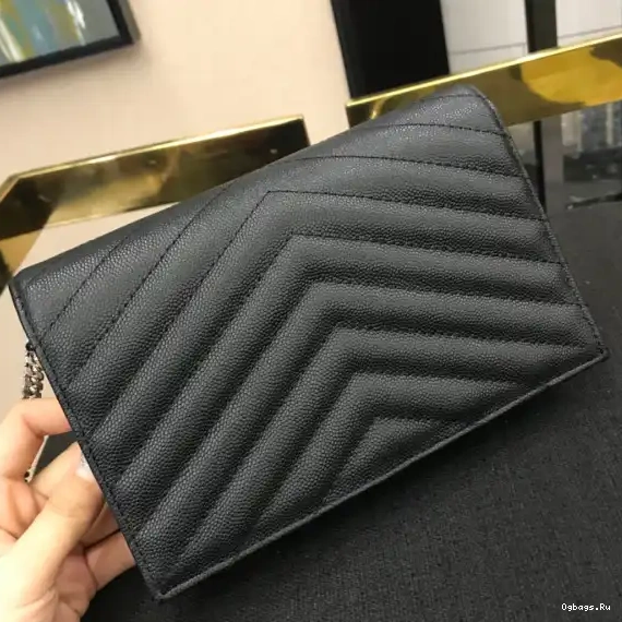 MATELASSÉ CHAIN CASSANDRE YSL WALLET 0322