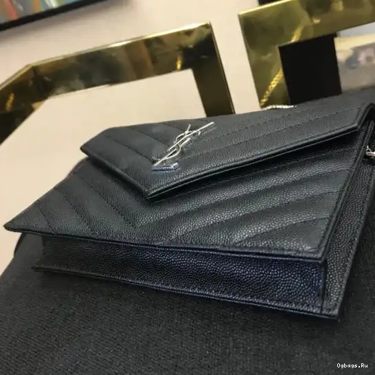 MATELASSÉ CHAIN CASSANDRE YSL WALLET 0322